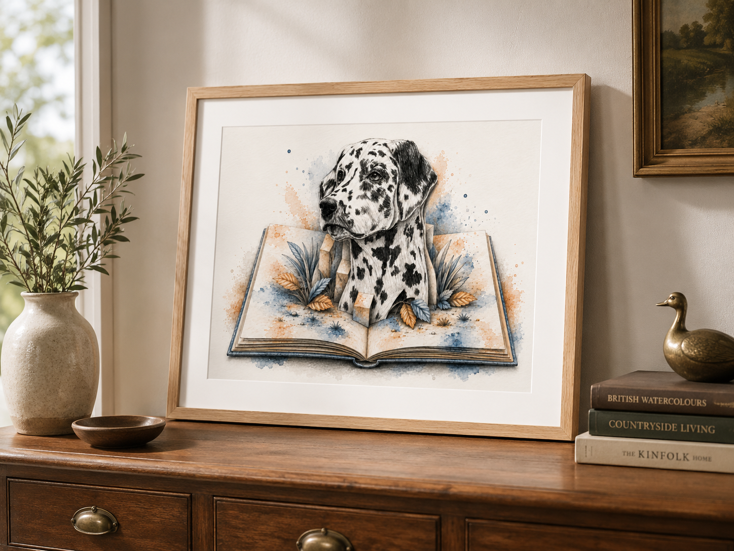 A3 framed pet portrait
